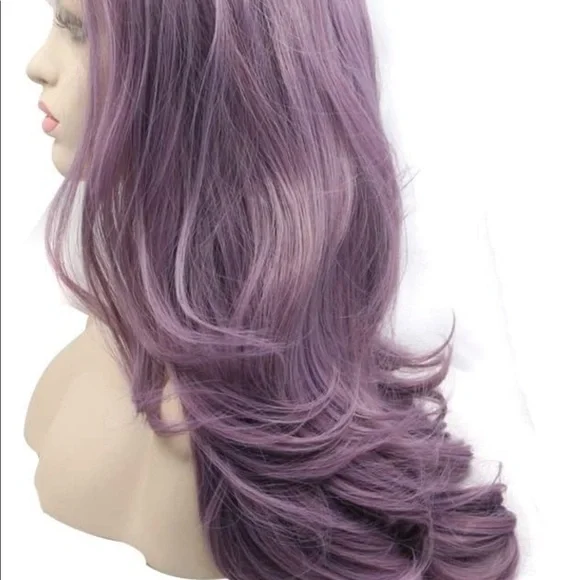 ✨22” PURPLE BODY WAVYLACE FRONT WIG💫 NEW